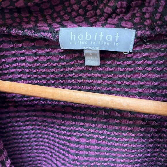 Habitat Women's Purple Textured Cowl Neck Long Sleeve Top Size M - Picture 2 of 4
